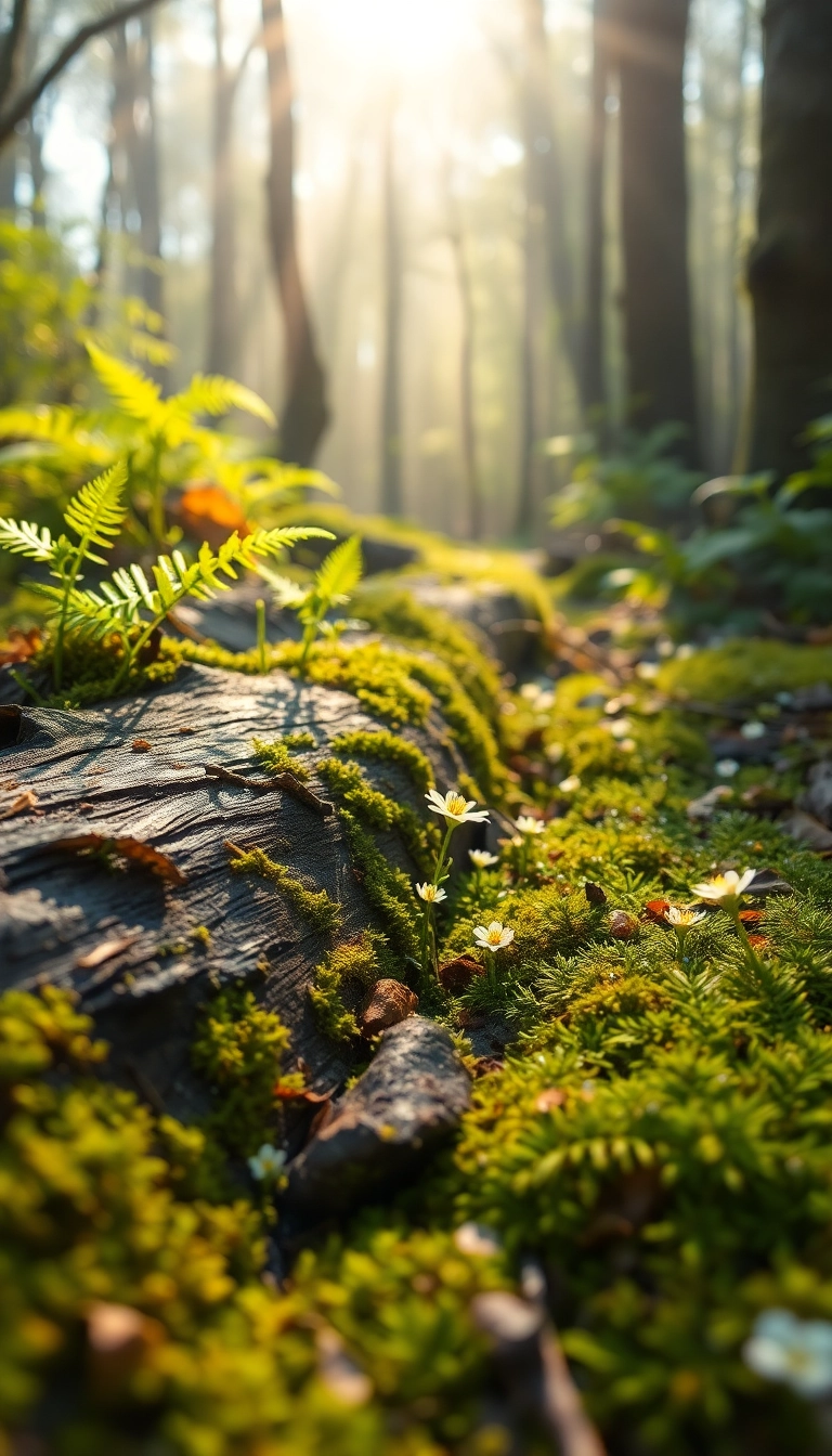 Free Spring Forest Floor iPhone Gorgeous Background